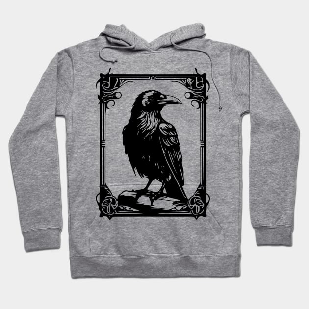 the black raven Hoodie by lkn